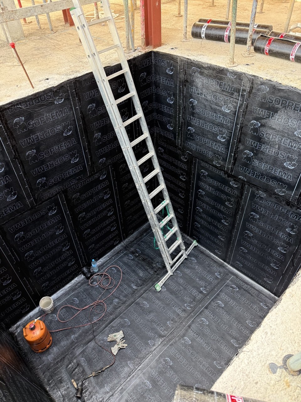 Impermeabilización de sótano con membrana